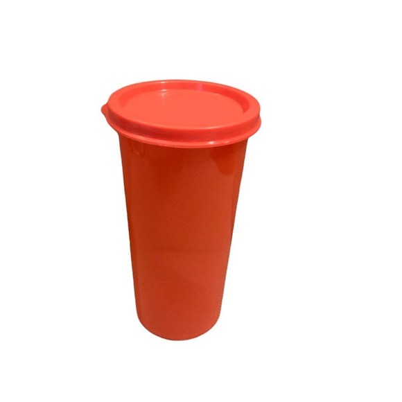 Tupperware Vintage Tumbler 9oz Light Red Color Food Storage Container NWOT - Picture 1 of 4